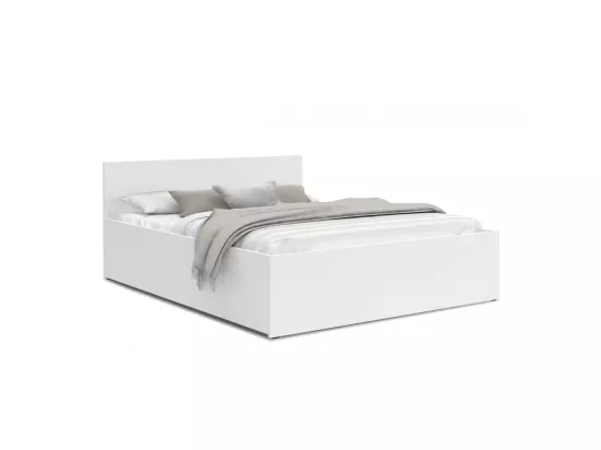 Lit Panama 140x190 + coffre - Sommier inclus Blanc
