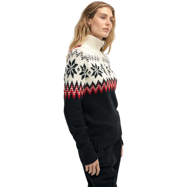 Pull DALE OF NORWAY MYKING SWEATER BLACK/OFF WHITE/RASPBERRY