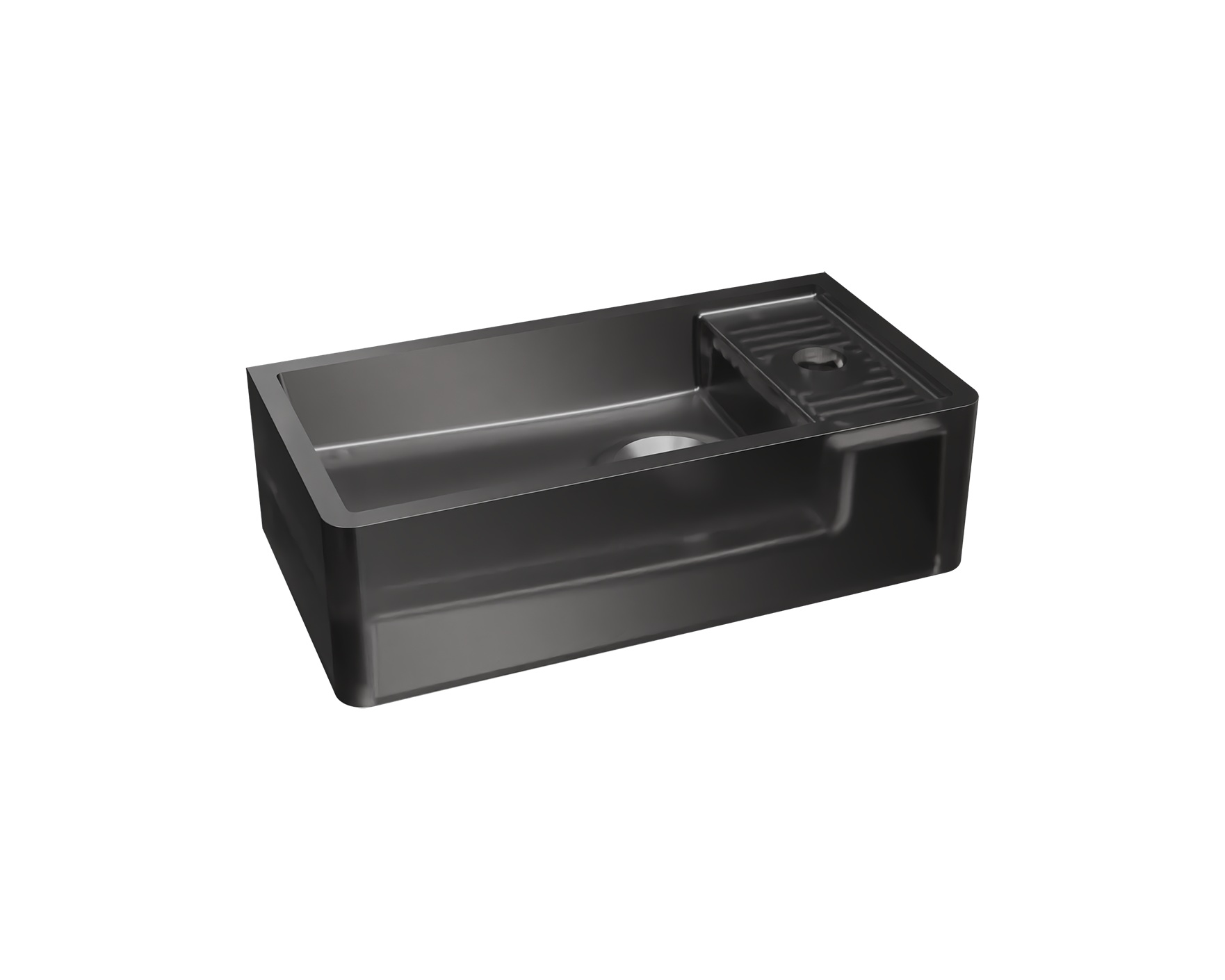 Riho Frosted fontein solid surface met kraangat rechts frosted smoke