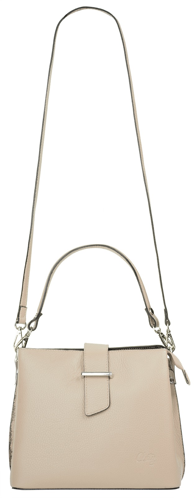 Cluty Henkeltasche echt Leder, Made in Italy
