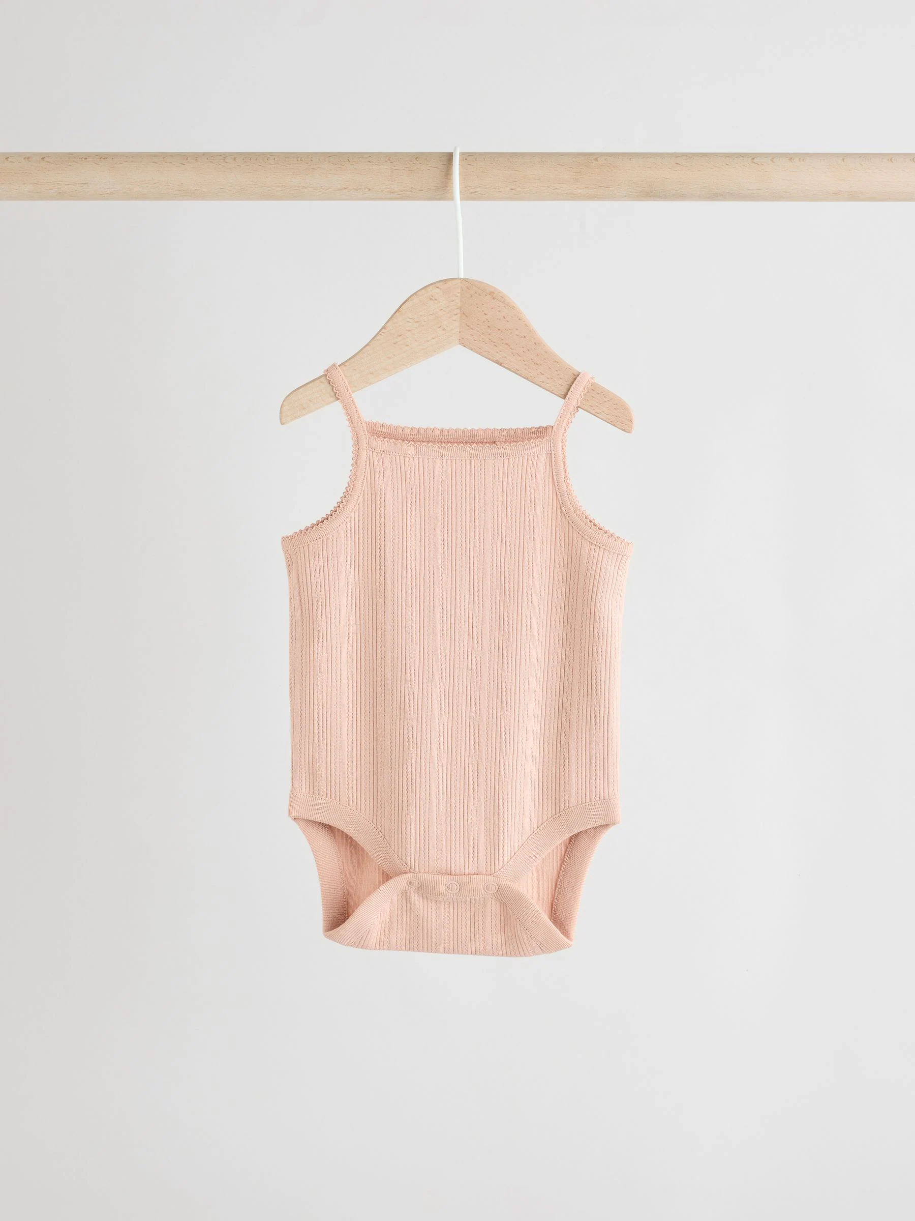 Roze - 5 Pack Vest Pointelle Baby Bodysuits