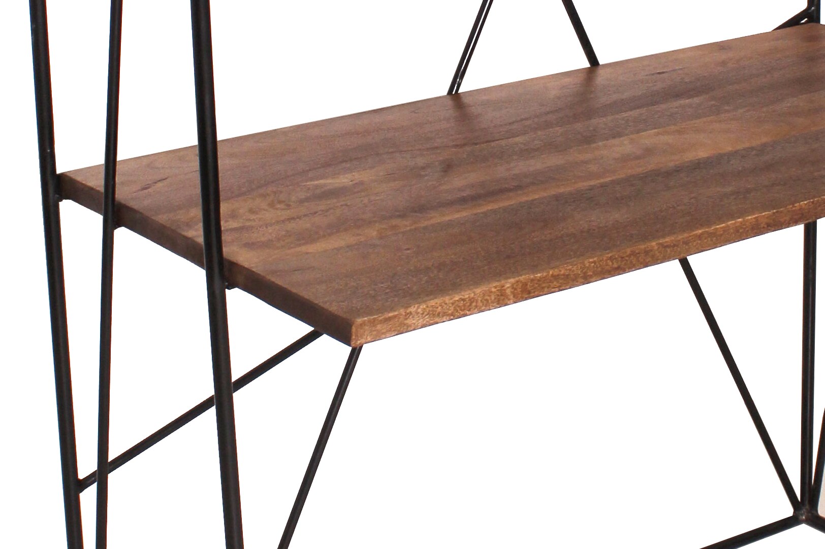 Sekretär Schreibtisch Mangoholz Metall Holz Regal Standregal Kommode Wandregal