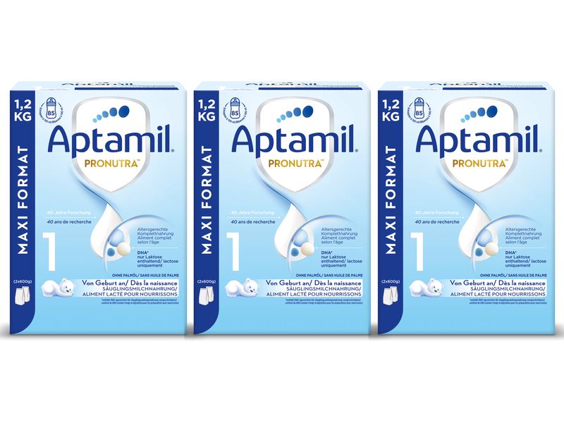 Aptamil Anfangsmilch Pronutra 1, 6x 600 g Säuglingsmilchnahrung Bag in Box