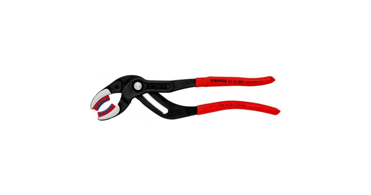 KNIPEXSifon en connectorentang 81 11 250 zweedse- / waterpomp-tang  (Rood, 25 instelposities)