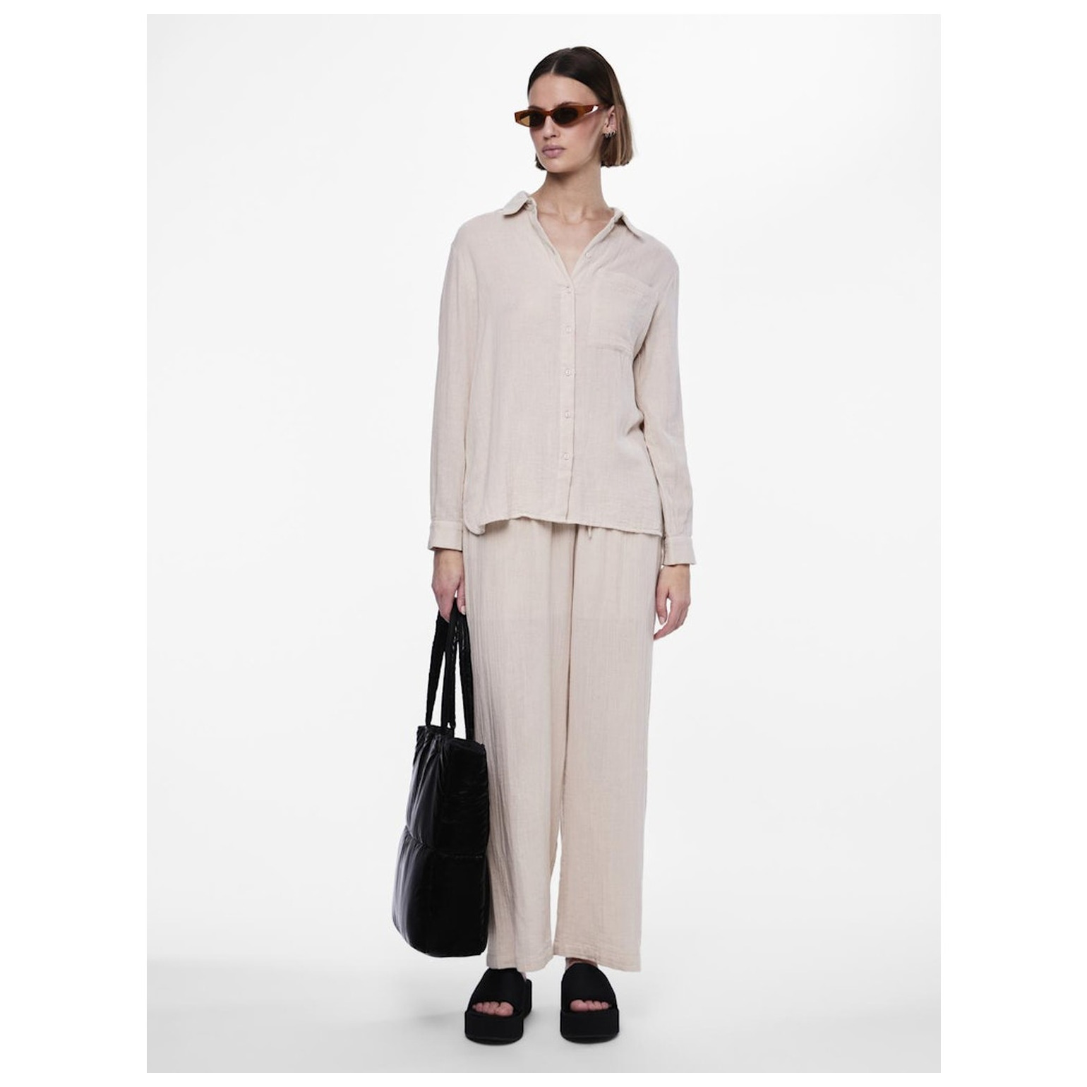 Pieces PCMASTINA LS RELAXED SHIRT