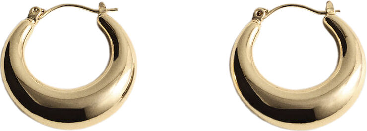 MANGO Volume hoop earrings Gold