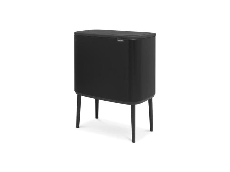 Brabantia Recyclingbehälter Bo Touch Bin 36 l, Schwarz Eimer für die Abfalltrennung