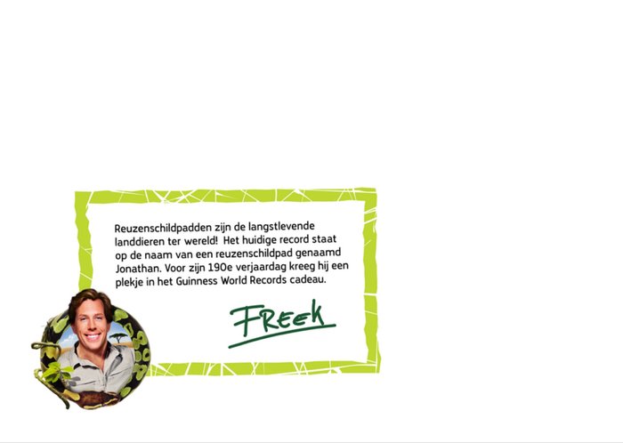 Freek Vonk | Verjaardagskaart | Reuzenschildpad