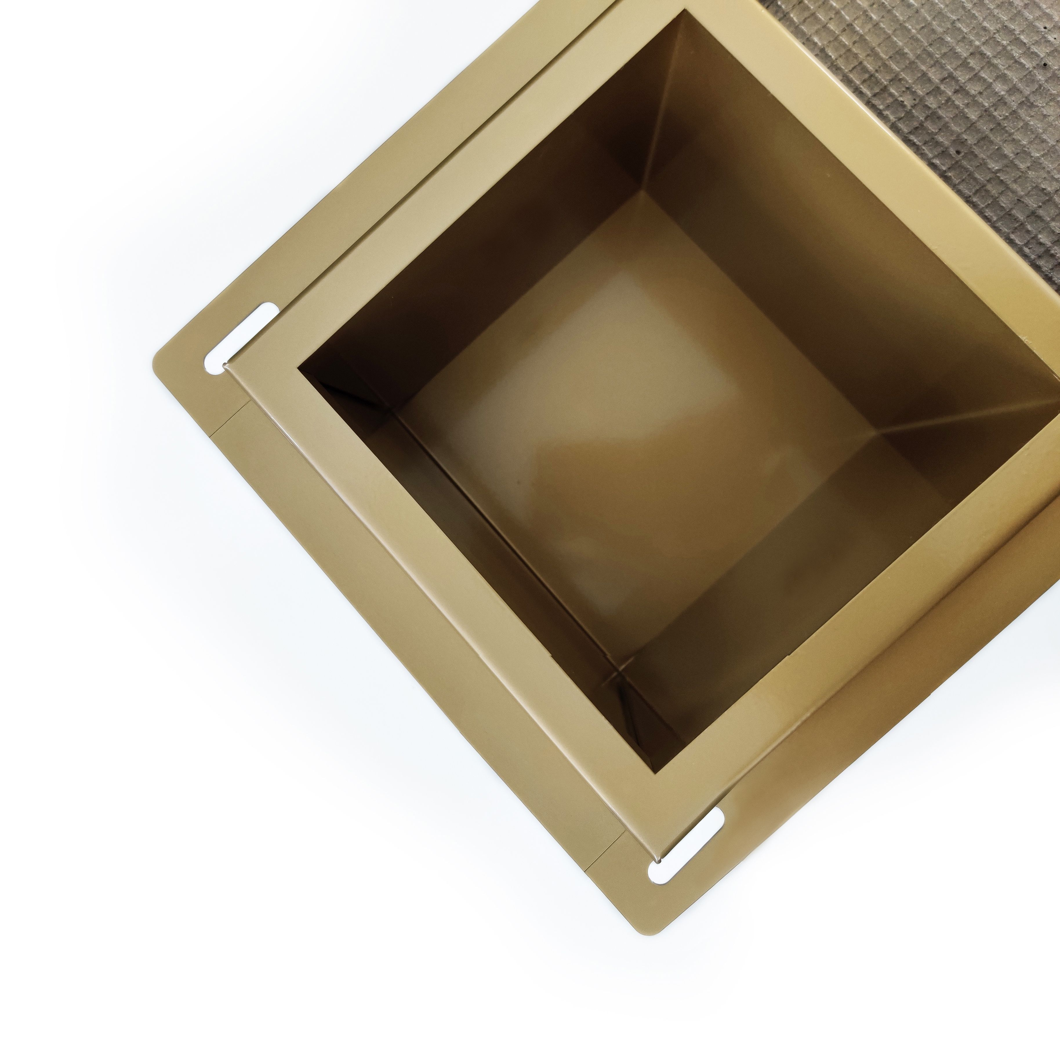Mueller mat gouden inbouw toiletrolhouder met reserverol houder