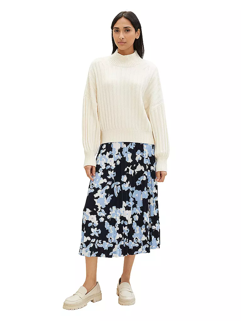 TOM TAILOR Plisseerock  blau