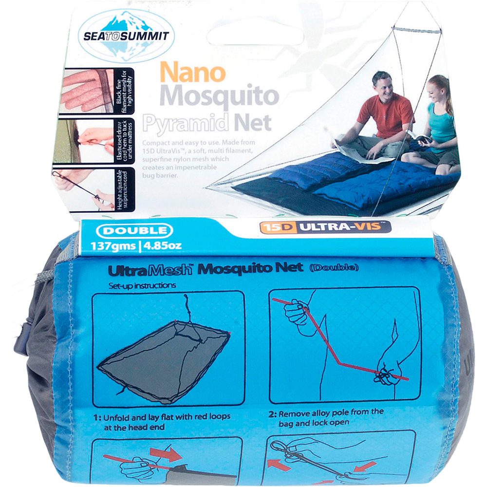 Sea to Summit Nano Moskito Pyramiden Netz Double schwarz