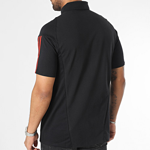 Polo Manches Courtes A bandes Manchester United IM0521 Noir
