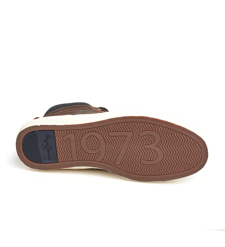 Tênis Pepe Jeans Yogi Boot em couro marrom escuro