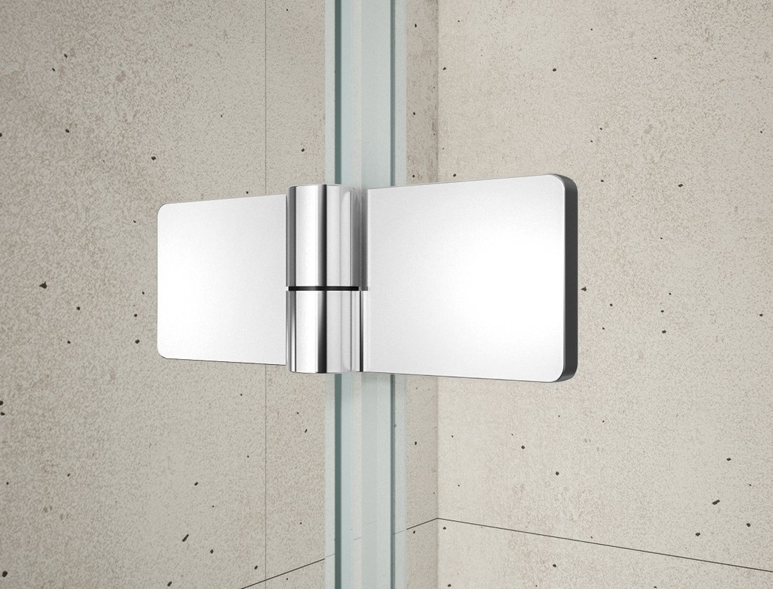 Gelco Trinity douchecabine met mat glas 90x90cm links chroom