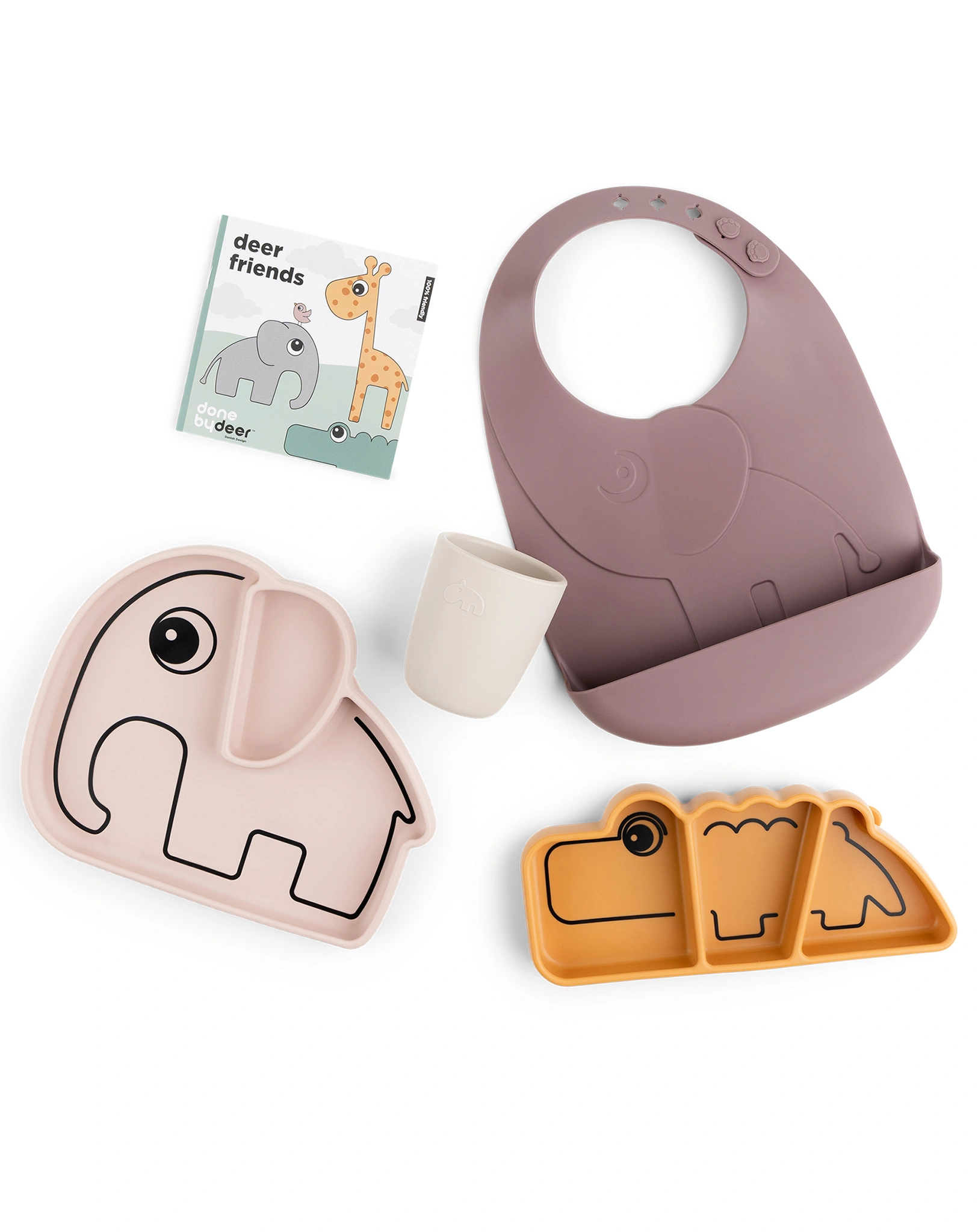 Geschirrset STICK&STAY 5-teilig in rosa