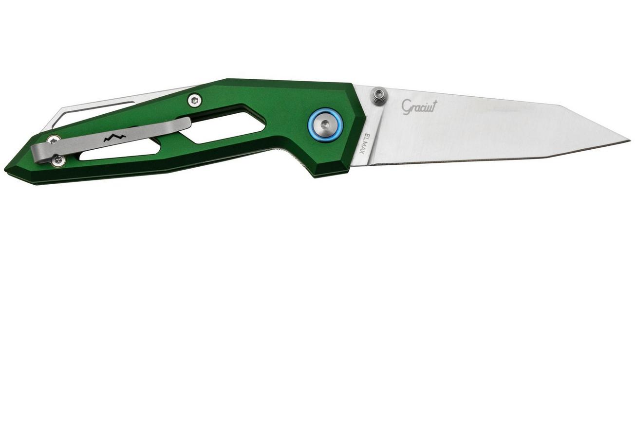 MKM Edge Linerlock EGL-AGR Green Aluminum zakmes, Graciut design