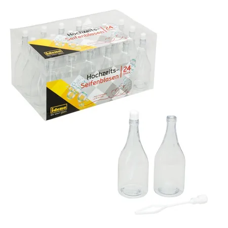 Idena Seifenblasen Sektflasche 9cm 28ml 24er