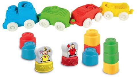 Clementoni - Bumba Sensorische Trein - Baby Speelgoed - Zachte Trein - Stapelblokken