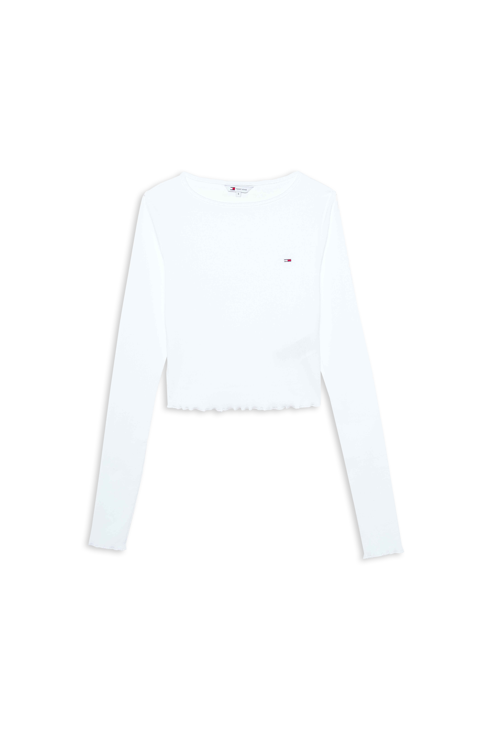 TOMMY JEANS T-shirt TJW RUCHE RIB TOP LS Blanc