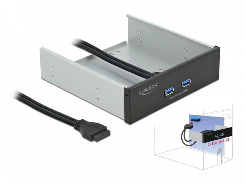 Delock Front Panel 2x USB-A für 5.25