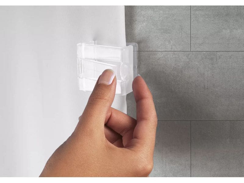 Kleine Wolke Duschvorhangklammern 2 Stück, Transparent DV-Klammern