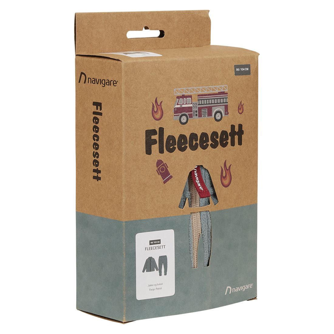 Fleecesett med broderi