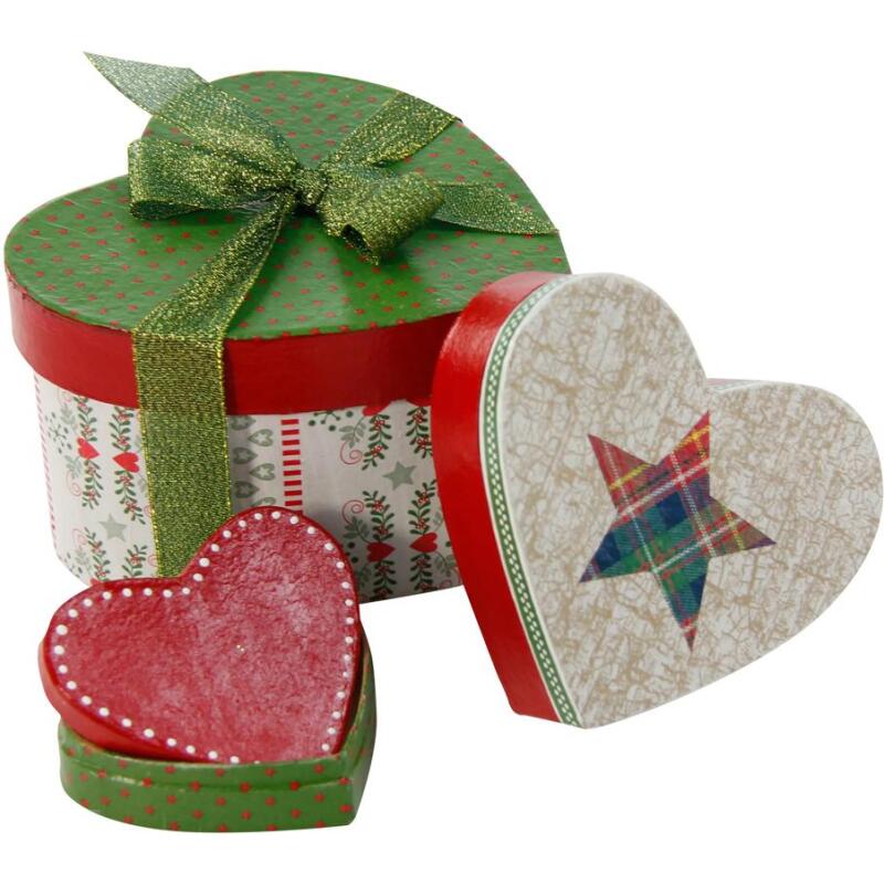 Mini boîte coeur 5x5x3cm - Kraft