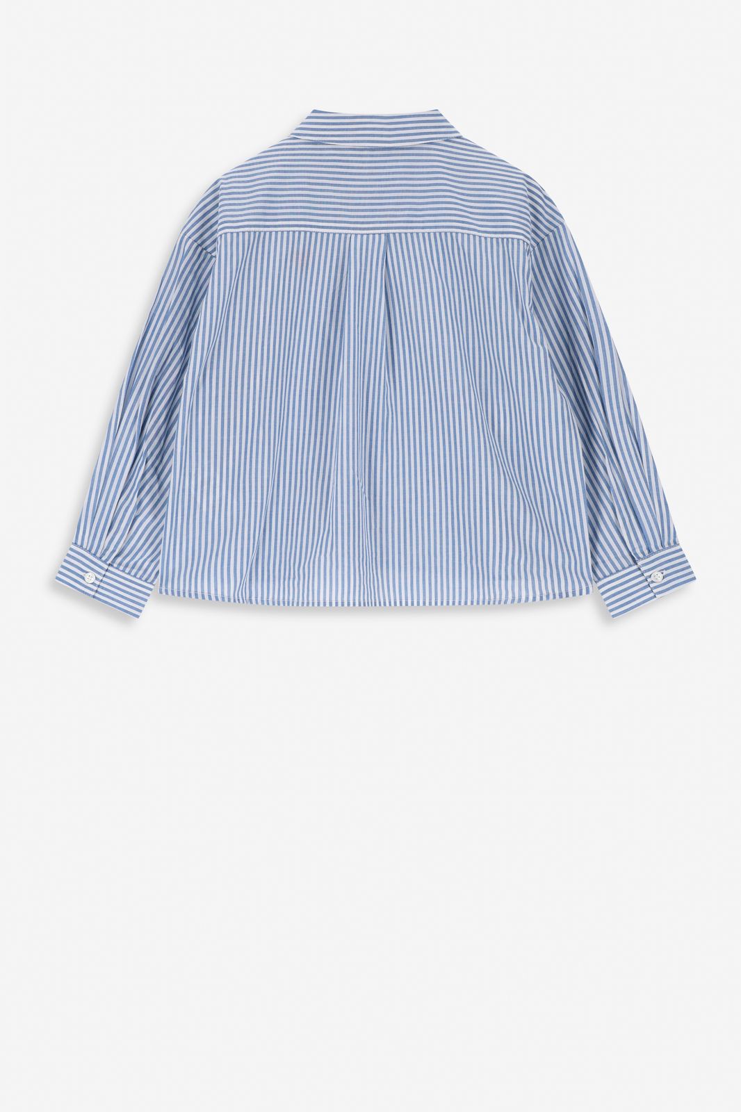Blauwe gestreepte blouse met hartje