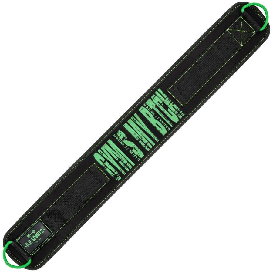 Sport-Knight® Dip-Gürtel mit Aufdruck, Gym is my bitch, lange Stahlkette