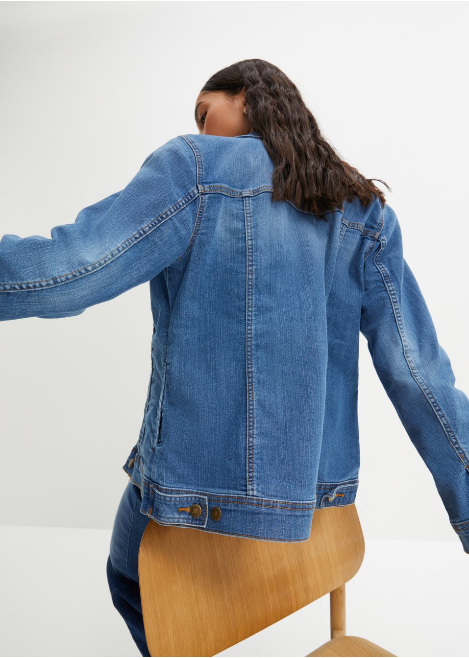 Veste en jean extensible, Basic