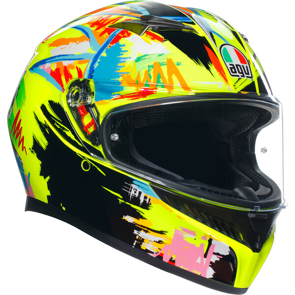 AGV - Casque K3 Rossi Winter Test 2019 Jaune / Noir / Multicolore