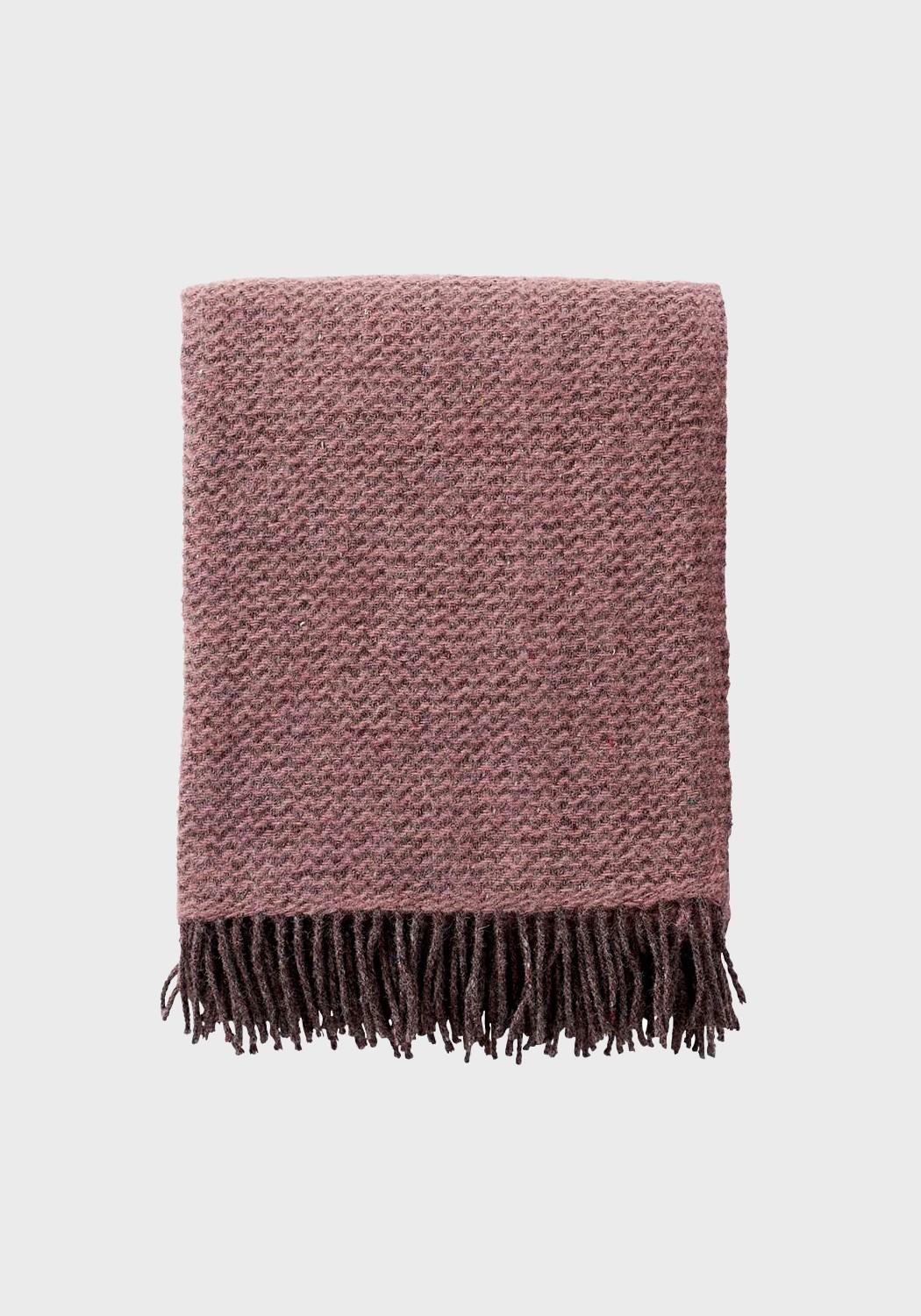 Klippan Yllefabrik Wolldecke  Wave Rose Cloud