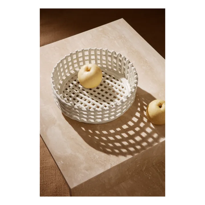 Ferm Living Coupelle à fruit en céramique | Blanc
