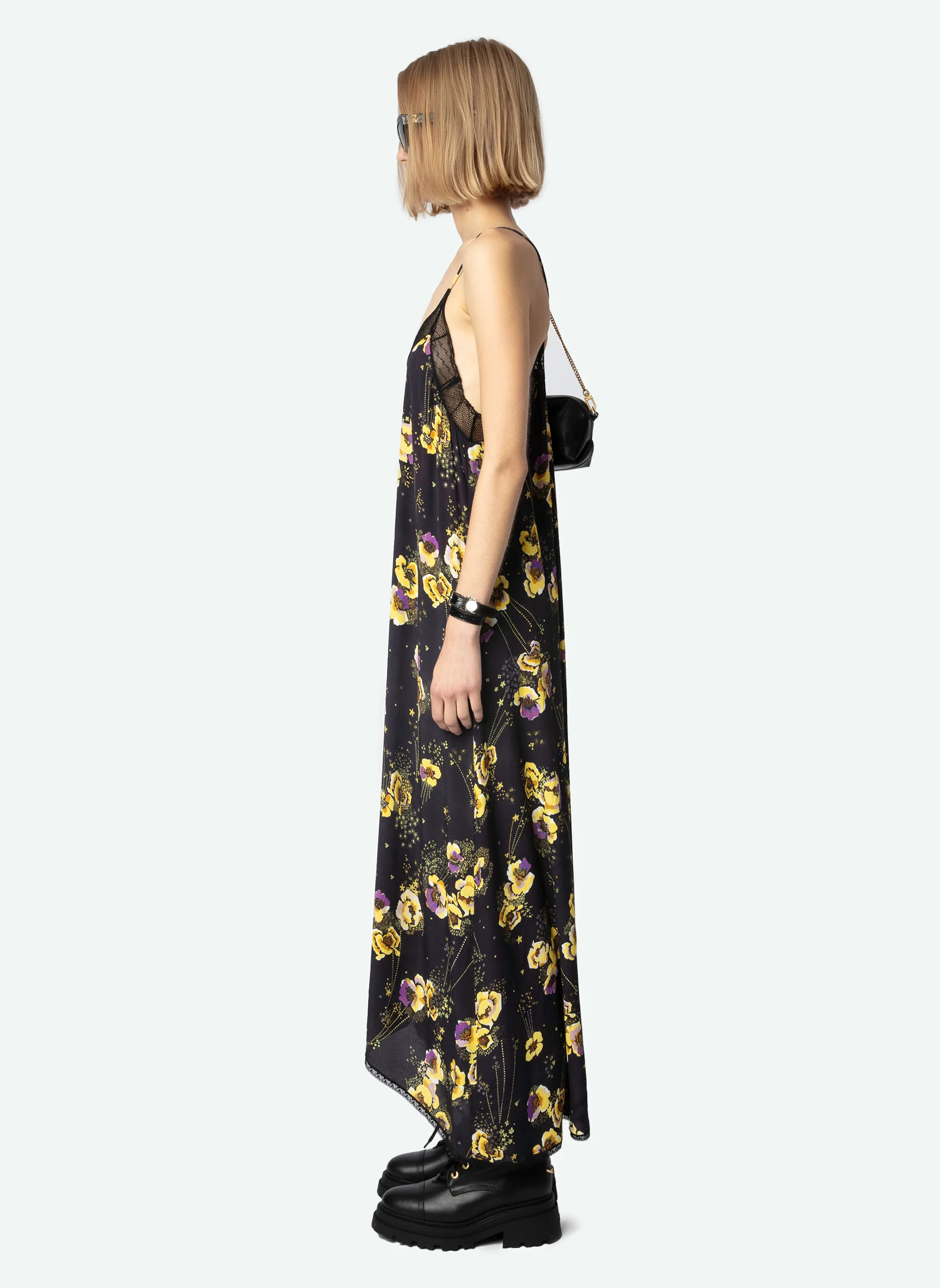 RISTY - Robe logue décolleté V | Noir