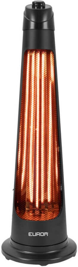 Eurom terrasheater Q-Tower 1200 zwart 27 x 27 x 87 cm