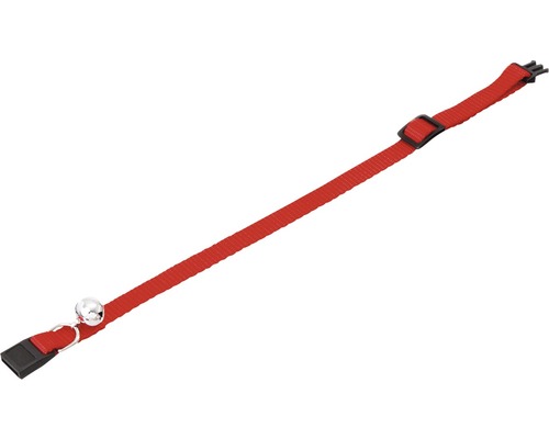 Sportiv Plus halsband met bel, 10 mm, 30 cm, rood