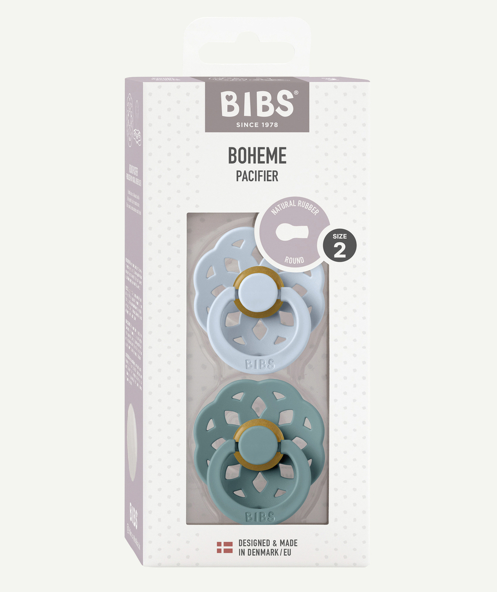 BIBSLOT DE 2 TÉTINES BOHÈME BLEU LAY TAILLE 1