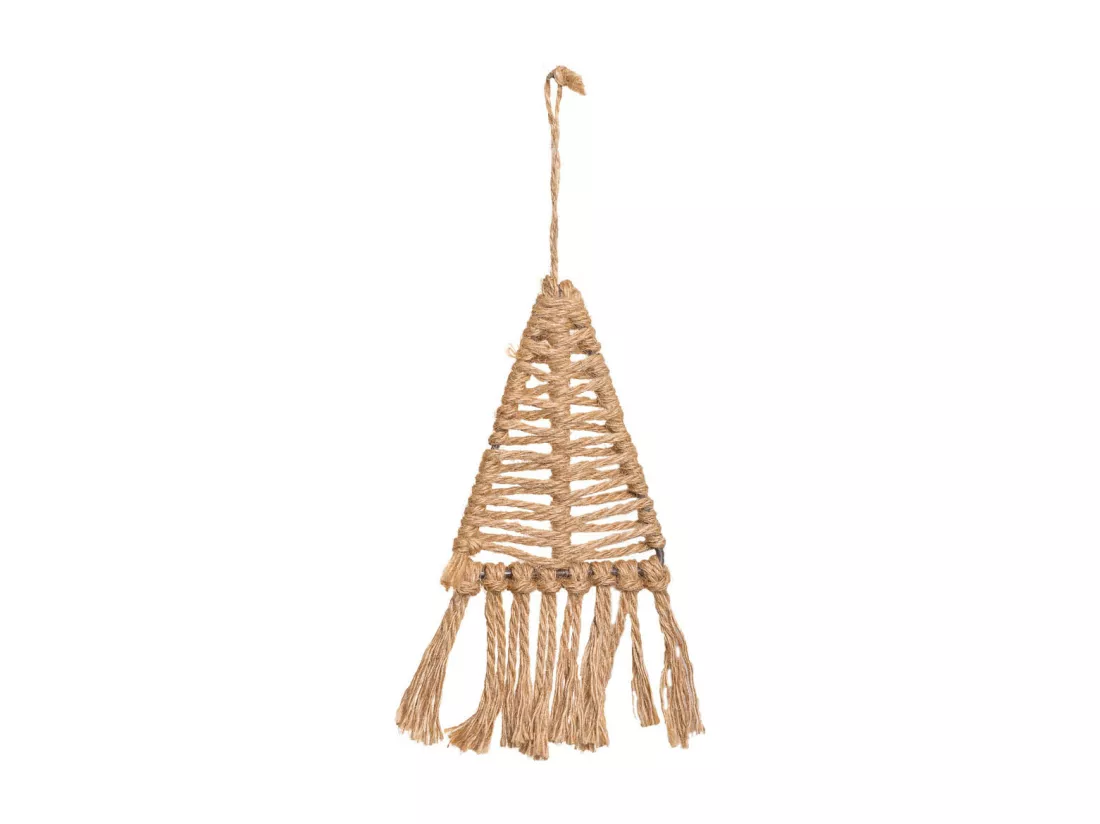 Arbre décoratif en coton tressé marron 8x01x13h
