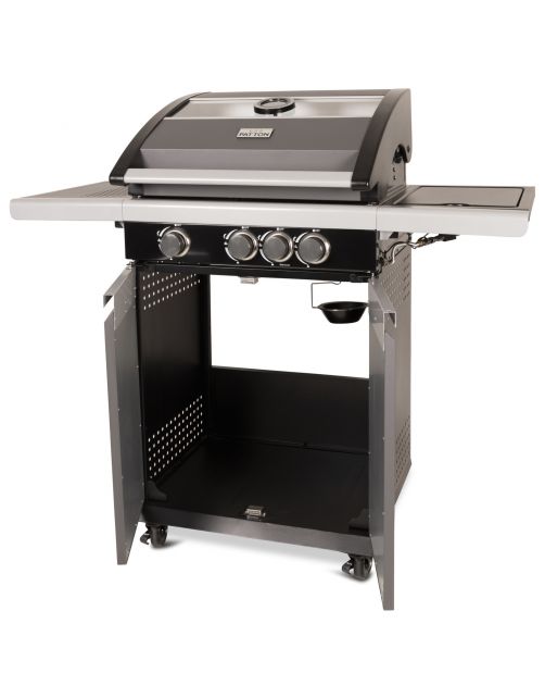 Patton Patio Pro Chef - Multi Grill 3+ Gasbarbecue - Barbecue - 54x123x113 cm 33 kg Grijs Zwart Geschikt Voor 6-8 Personen
