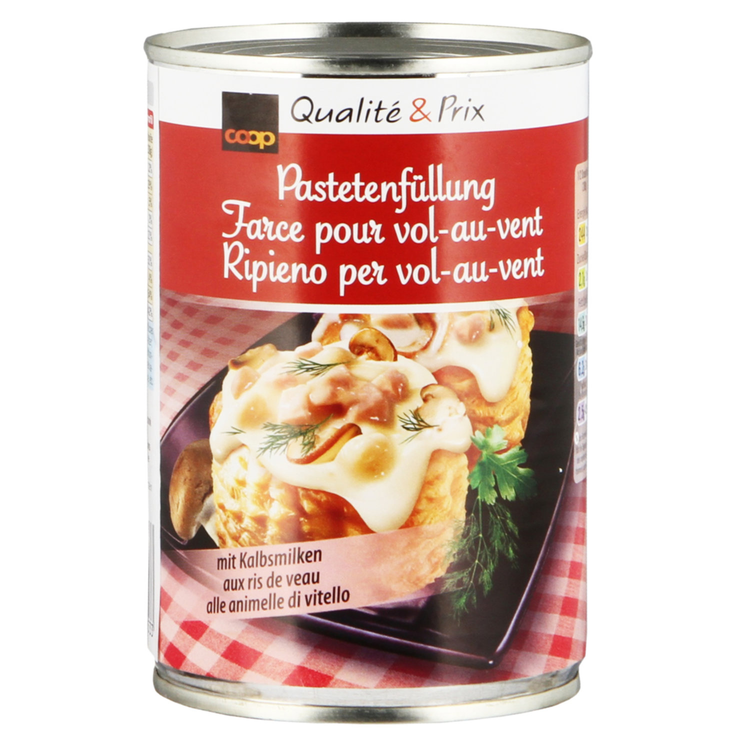 Pastetenfüllung mit Kalbsmilken