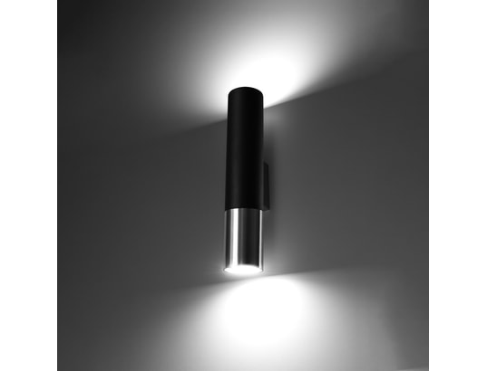 SOLLUX LIGHTING - Applique loopez noir/chrome
