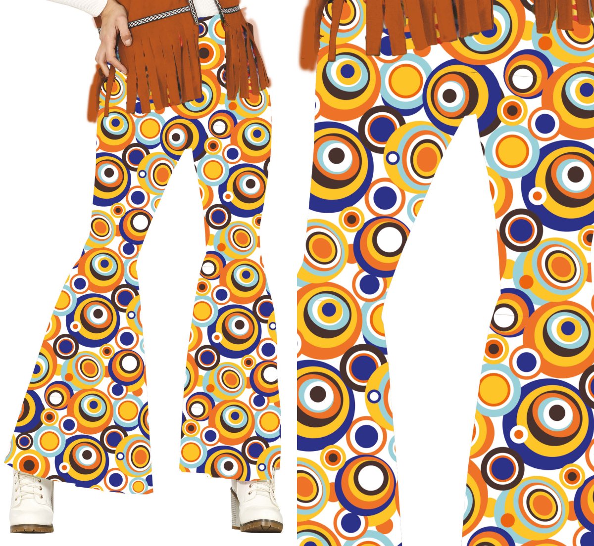 Disco 70S Broek Dames Rondjes