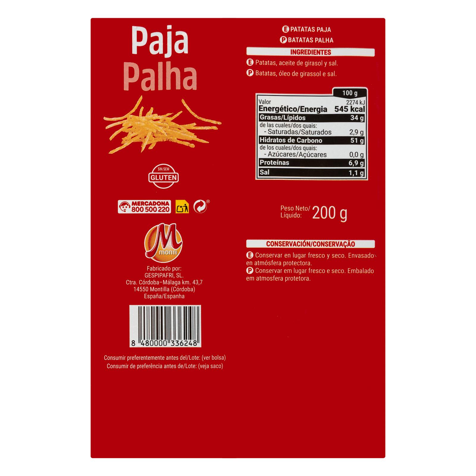 Frites de paille Hacendado