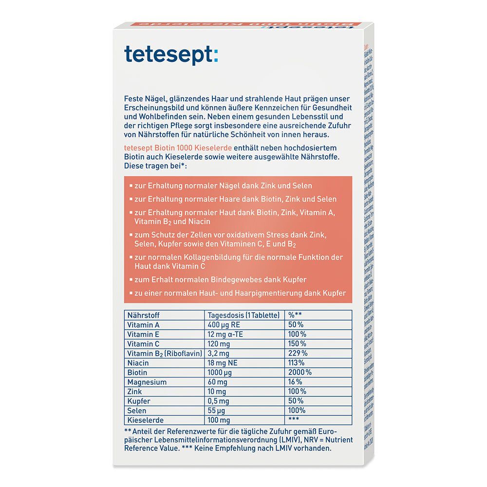 tetesept® Biotin 1000 Kieselerde