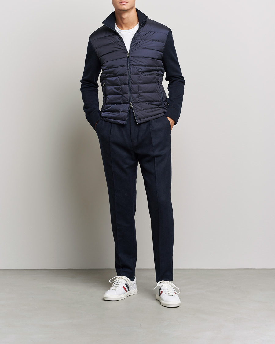 Moncler Hybrid Zip Cardigan Navy