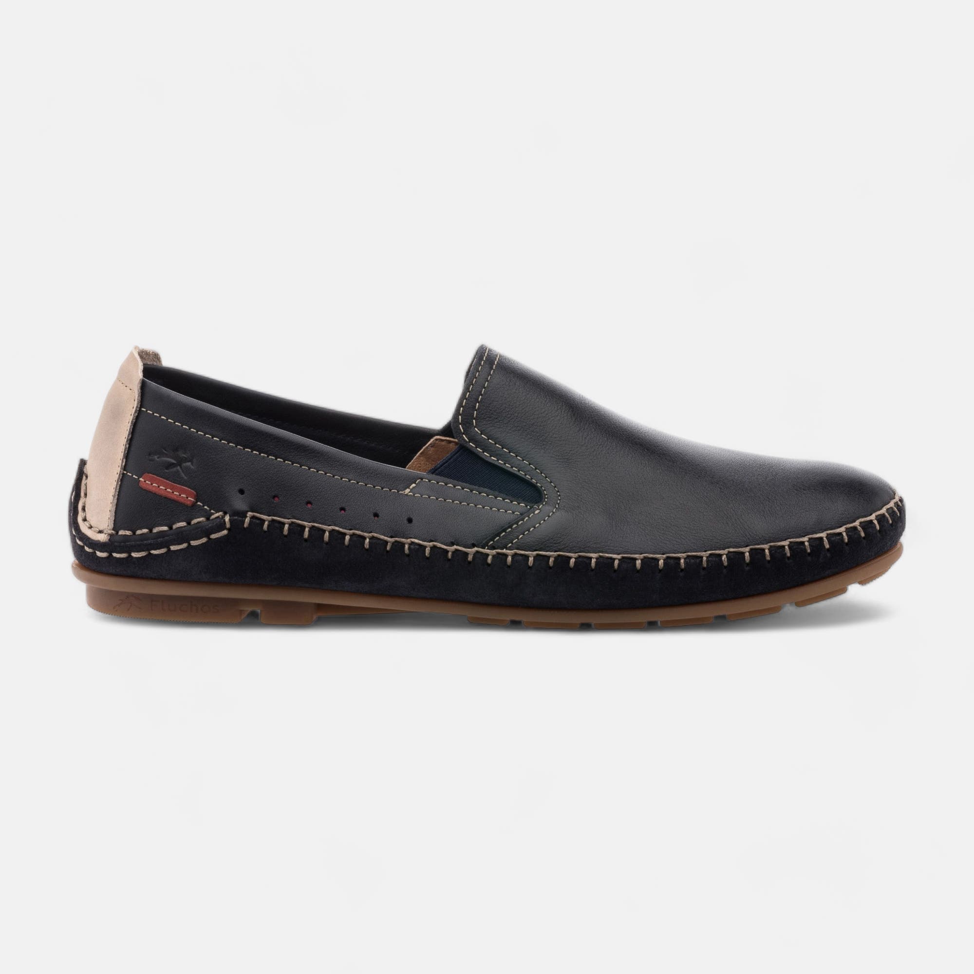 Mocassins Homme en cuir bleu marine