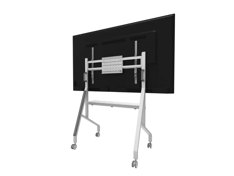 Neomounts Move Go FL50-525WH1 - Vogn med hjul - for fladt panel - låsbar - stål - hvid - skærmstørrelse: 55