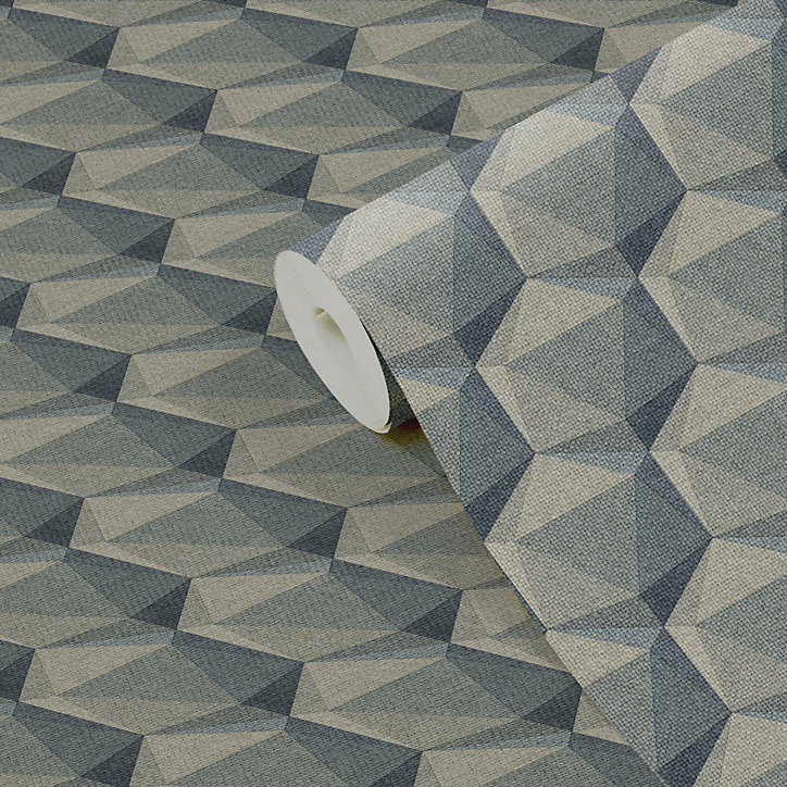 Papier peint Vinyle Intissé GoodHome Molta gris et vert