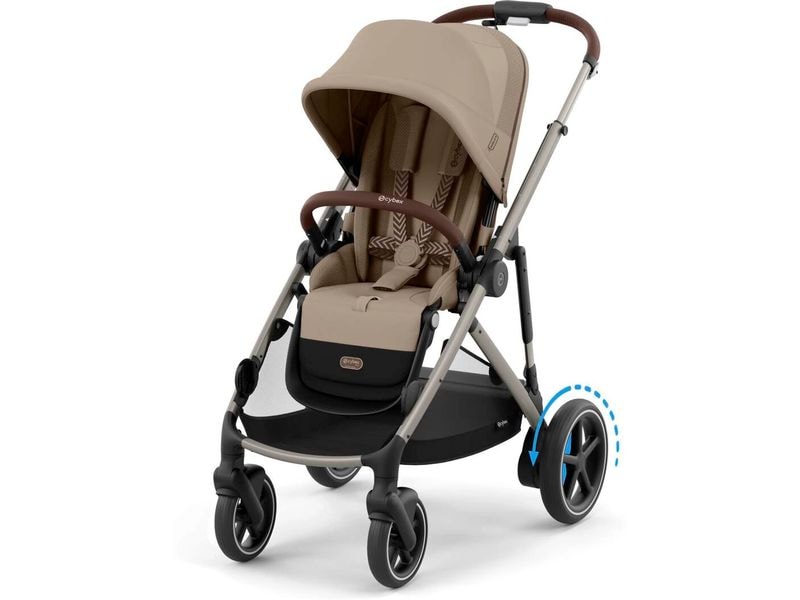 CYBEX Gold Kinderwagen eGazelle S Beige Elektrischer Kinderwagen mit 20 Kombinationen