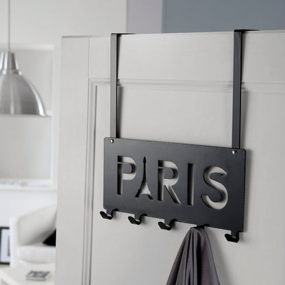 Patère de porte en métal Paris noire